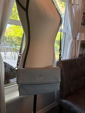 kate spade Light Blue Leather Crossbody Bag